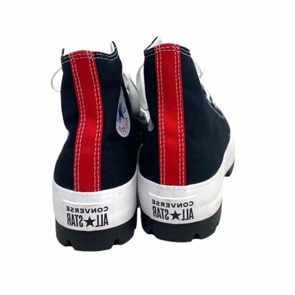 Converse Ctas Lugged Shoes High Women Size Black 571211C-WBWR Custom Canvas Red - Picture 8 of 12